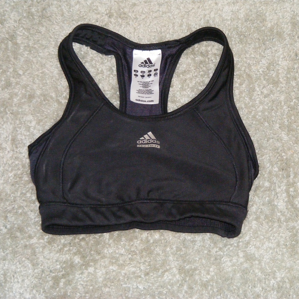 Black Adidas Girls sports bra